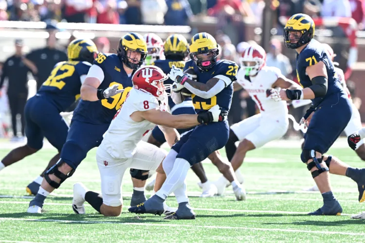 Tommy Carr started and struggled for Michigan in a 13-6 overtime loss to No. 6 Indiana